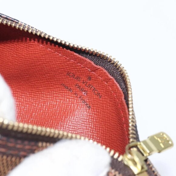 LOUIS VUITTON Damier Ebene Papillon Pouch LV Auth 130401 - Picture 10 of 16